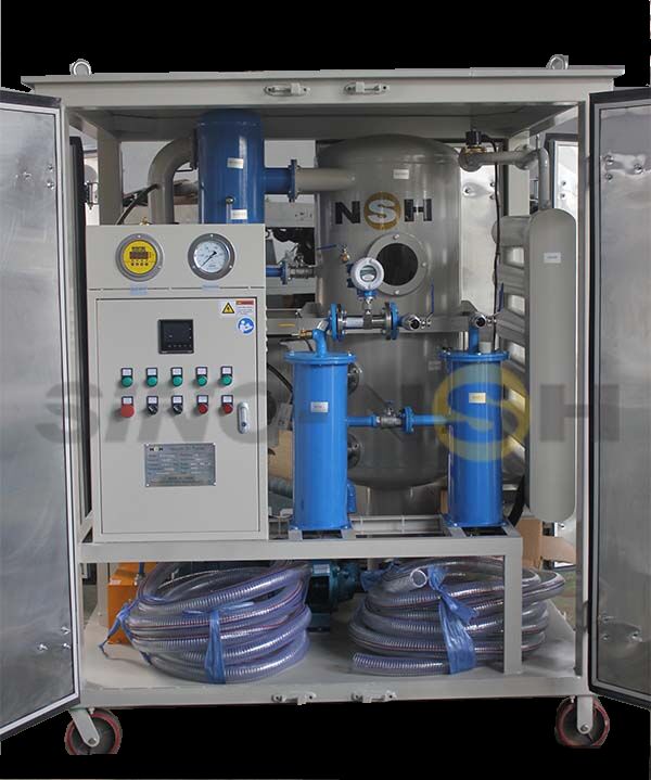 6000 liters/ hour Double-Stage Transformer Oil Purification Machine Oil cleaning equipment with steel cover