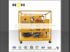 600-18000L/H Vacuum Oil Purifier 75KV BDV Mobile Type With 0.1% Gas Content